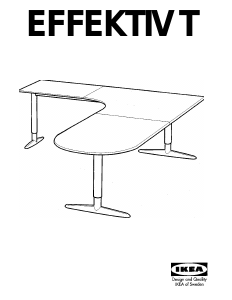 Посібник IKEA EFFEKTIV T Письмовий стіл