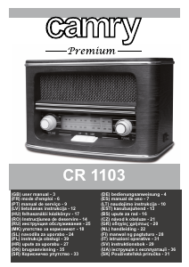 Manual Camry CR 1103 Rádio