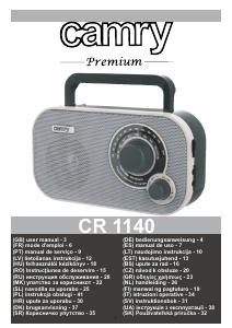 Manual Camry CR 1140 Rádio
