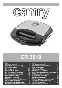 Manual Camry CR 3019 Grelhador de contacto