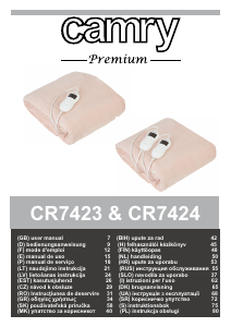 Manuale Camry CR 7424 Coprimaterasso elettrico