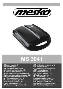 Bedienungsanleitung Mesko MS 3041 Kontaktgrill