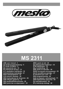 Manual Mesko MS 2311 Alisador de cabelo