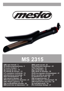 Manual Mesko MS 2315 Alisador de cabelo