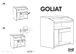 Руководство IKEA GOLIAT Письменный стол