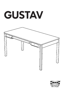 Руководство IKEA GUSTAV Письменный стол