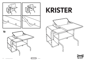 מדריך IKEA KRISTER שולחן כתיבה