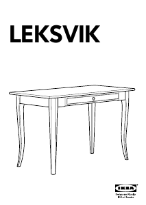 説明書 イケア LEKSVIK (119x60x74) デスク