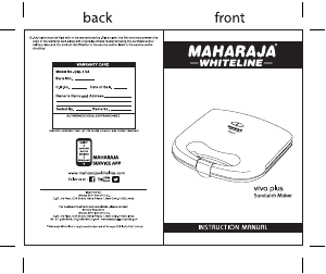 Bruksanvisning Maharaja Whiteline Viva Plus Vattenkokare