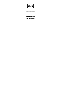 Mode d’emploi Listo R-351 Radio