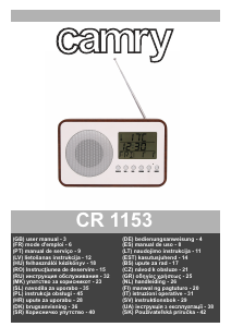 Kasutusjuhend Camry CR 1153 Raadio