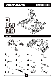 사용 설명서 Buzz Rack Buzzrunner H3 자전거 캐리어