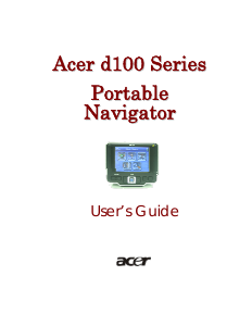 Handleiding Acer d100 Navigatiesysteem