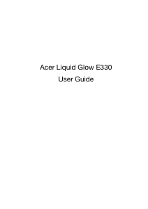 Manual Acer Liquid E350 Glow Mobile Phone