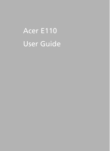 Manual Acer E110 Mobile Phone