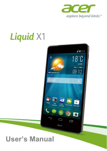 Handleiding Acer Liquid X1 Mobiele telefoon