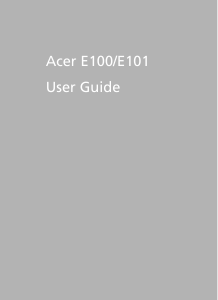 Manual Acer E100 Mobile Phone
