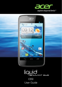 Handleiding Acer Liquid E350 Gallant Duo Mobiele telefoon
