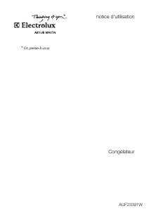 Mode d’emploi Arthur Martin-Electrolux AUF 27391 W3 Congélateur