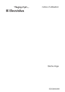 Mode d’emploi Electrolux EDC68558W Sèche-linge