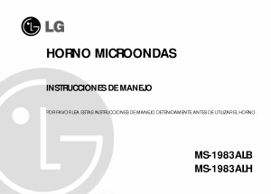 Manual de uso LG MS-1983ALBT Microondas