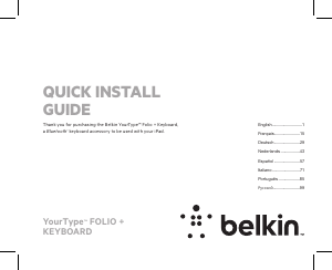 Manual Belkin YourType Folio Keyboard