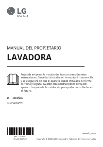 Manual de uso LG F4DV5009S0W Lavadora