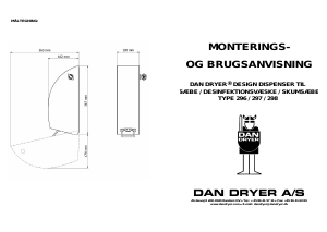 Brugsanvisning Dan Dryer 298 Sæbedispenser