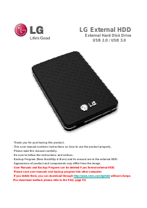 Bruksanvisning LG HXE2S1TGW Hårddisk