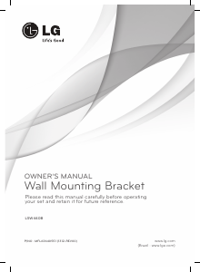 Handleiding LG LSW440B Muurbeugel