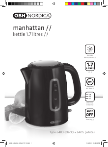 Manual OBH Nordica 6405 Manhattan Kettle