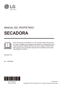 Manual de uso LG RC80V9AV2W Secadora