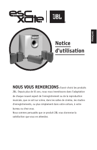 Mode d’emploi JBL ESC Xcite Système home cinéma