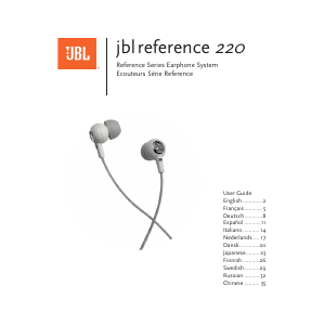 Bruksanvisning JBL Reference 220 Hörlurar