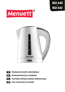 Bruksanvisning Menuett 802-640 Vannkoker