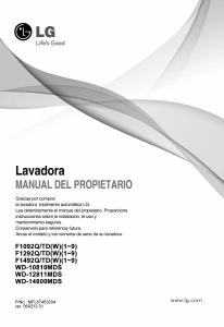Manual de uso LG F1292QD1 Lavadora