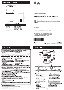 Manual LG P1860RWN Washing Machine