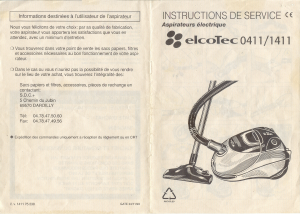 Mode d’emploi ElcoTec 1411 Aspirateur