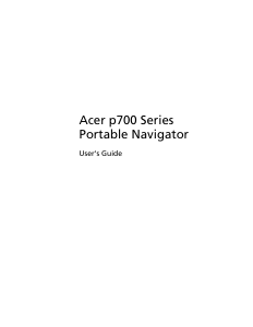 Handleiding Acer p700 Navigatiesysteem