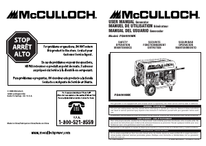 Manual McCulloch FG6000MK Generator
