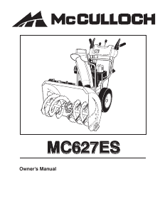Manual McCulloch MC627ES Snow Blower