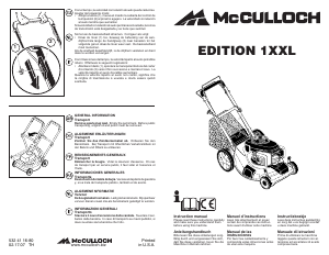 Mode d’emploi McCulloch Edition 1XXL Tondeuse à gazon