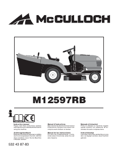 Mode d’emploi McCulloch M12597RB Tondeuse à gazon