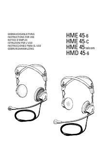 Manual de uso Sennheiser HMD 45-6 Headset