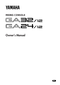 Manual Yamaha GA24/12 Mixing Console