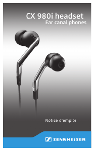 Mode d’emploi Sennheiser CX 980i Casque
