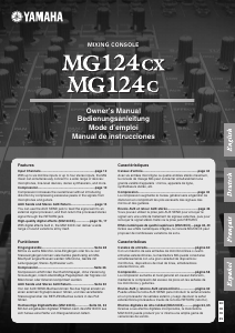 Handleiding Yamaha MG124CX Mengpaneel