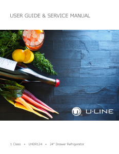 Manual U-Line UHDR124 Refrigerator