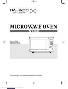 Handleiding Daewoo KOG-134K Magnetron