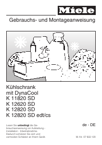 Bedienungsanleitung Miele K 12260 SD Kühlschrank